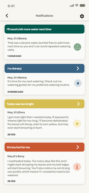 Screenshot of Willow App showing various plant alerts and instructions